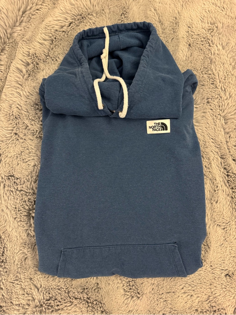 Men’s North Face Heritage Patch Hoodie in Navy Blue